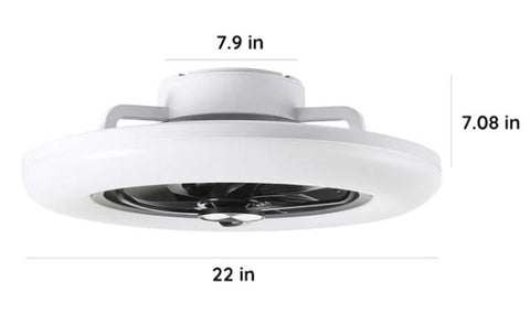 enclosed ceiling fan with light