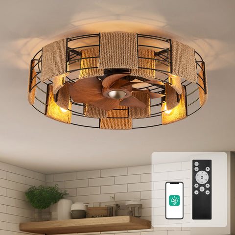 flush mount ceiling fan with lights
