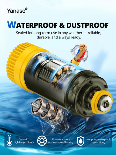 Orison Pond Fountain Aerator Pump with Timer, 50ft Power Cord, 2 Spray Patterns, Energy-Efficient Water Circulation for Ponds & Lakes