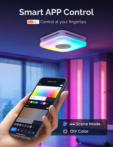 Orison Bathroom Exhaust Fan with Bluetooth Speaker, 110 CFM 1.0 Sone, bathroom vent fan featuring Light with 3 Color Temperatures, RGB Music Light, Nightlight, Remote Control