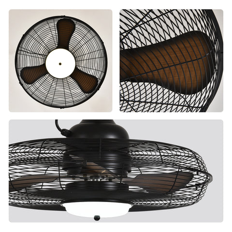 21" Orison Outdoor Gazebo Fan with Lights, Wet Rated Hanging Fan for Patio