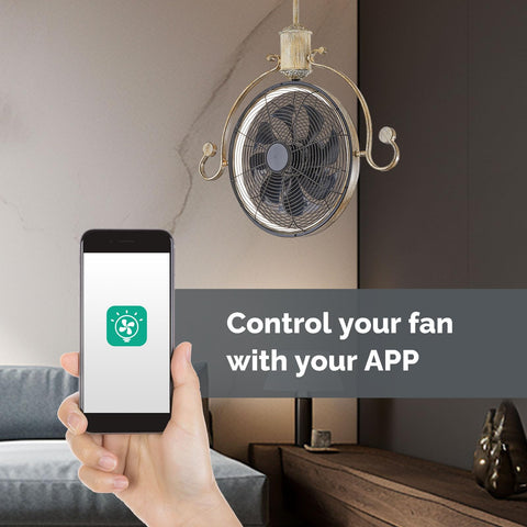 24.8" Orison Vintage Adjustable Directional Ceiling Fan with Light and Remote/APP Control