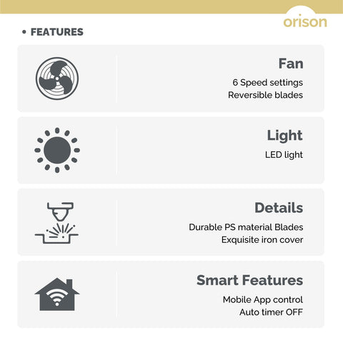 24.8" Orison Vintage Adjustable Directional Ceiling Fan with Light and Remote/APP Control