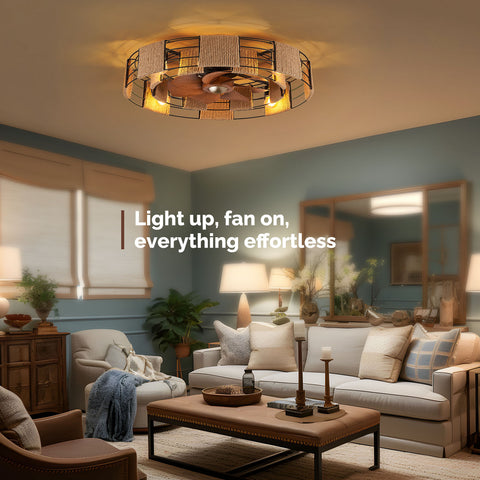 flush mount ceiling fan with lights