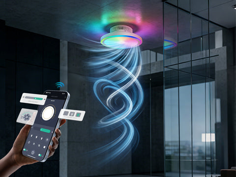 bladeless ceiling fan with light