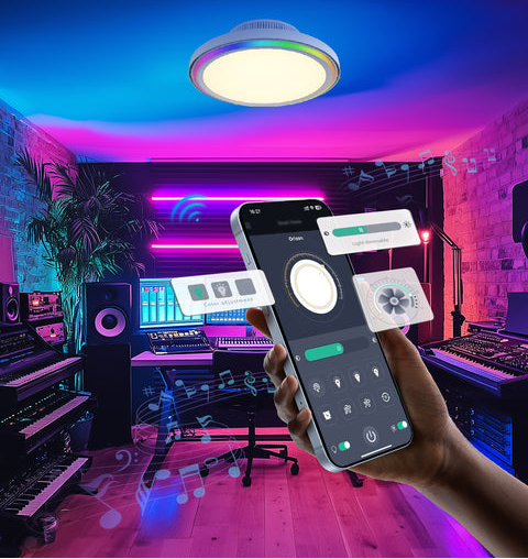 bladeless ceiling fan with lights