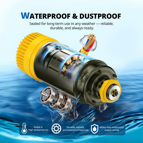 Orison Pond Fountain Aerator Pump with Timer, 50ft Power Cord, 2 Spray Patterns, Energy-Efficient Water Circulation for Ponds & Lakes