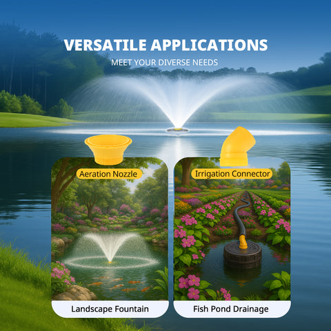 Orison Pond Fountain Aerator Pump with Timer, 50ft Power Cord, 2 Spray Patterns, Energy-Efficient Water Circulation for Ponds & Lakes