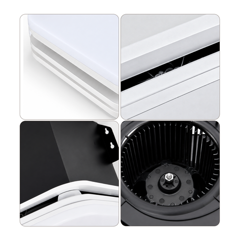 Orison Bathroom Exhaust Fan with Light, 110 CFM 1.0 Sone, 1500LM 3CCT LED Light, Remote/APP Control (White)