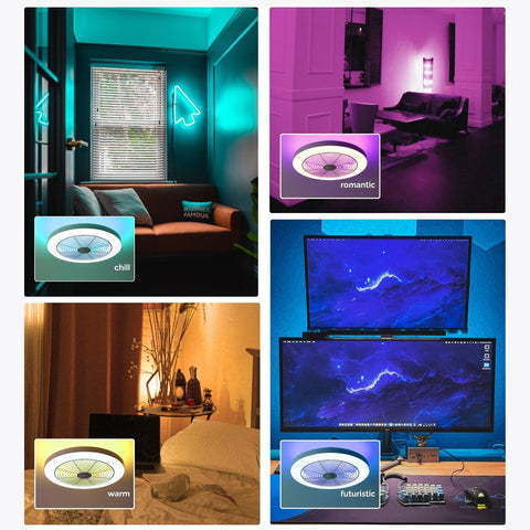 19.7" Orison Low Profile Ceiling Fan With Light