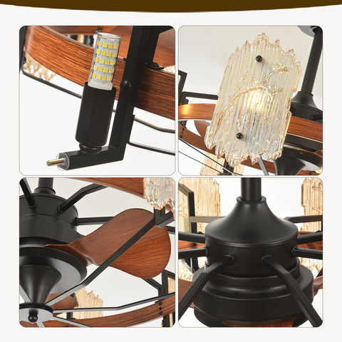 28.7" Orison Chandelier Ceiling Fans with Remote & APP Control