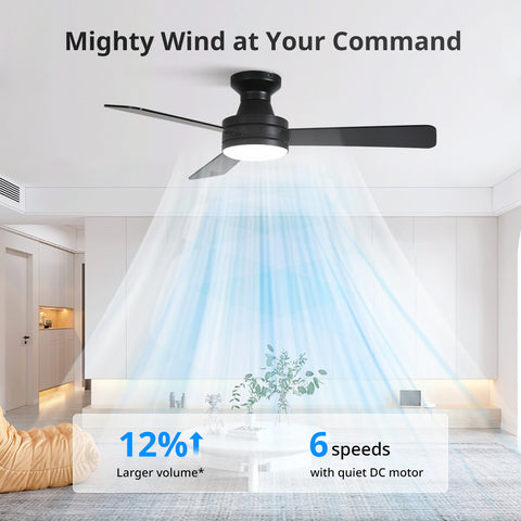 42" Orison Ceiling Fans with Lights, Smart RGB Backlight, Dimmable Lighting, Alexa Voice Control