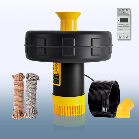 Orison Pond Fountain Aerator Pump with Timer, 50ft Power Cord, 2 Spray Patterns, Energy-Efficient Water Circulation for Ponds & Lakes