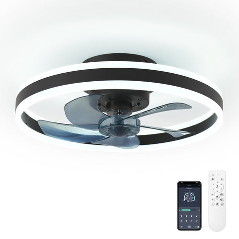 19.7" CHANFOK Orison Modern Small Ceiling Fan With Light