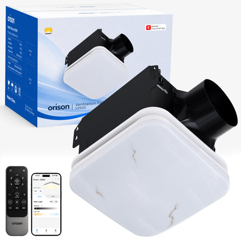 Orison Bathroom Exhaust Fan with Light, 110 CFM 1.0 Sone, 1500LM 3CCT LED Light, Remote/APP Control