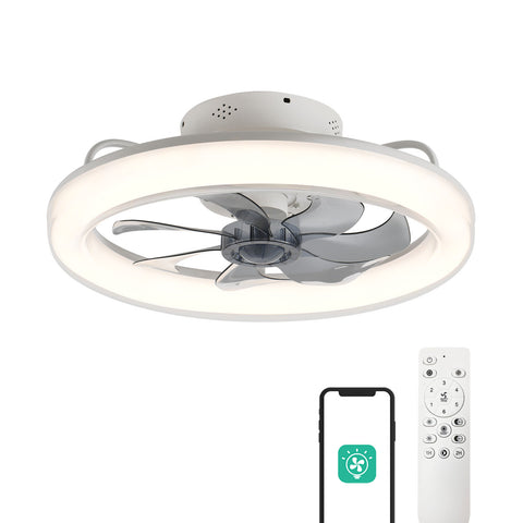 20" CHANFOK Orison Flush Mount Ceiling Fan with Light