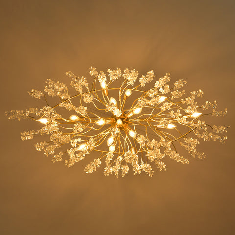 48" Orison Crystal Chandelier Ceiling Light Fixture, Elegant Lighting, Perfect for Dining Room(Bulbs not included)