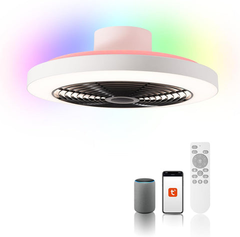 19.7" Orison Bladeless Ceiling Fan with Lights with Alexa/Google Assistant/APP Control