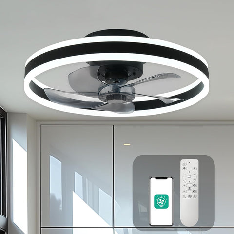 19.7" CHANFOK Orison Modern Small Ceiling Fan With Light
