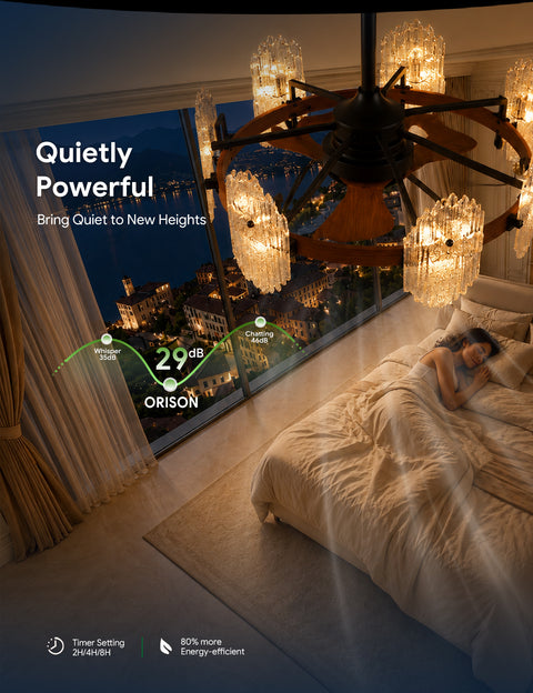 28.7" Orison Chandelier Ceiling Fans with Remote & APP Control
