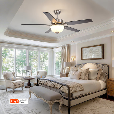 52" Orison Indoor Ceiling Fan with Lights, Smart Ceiling Fan for Living Room
