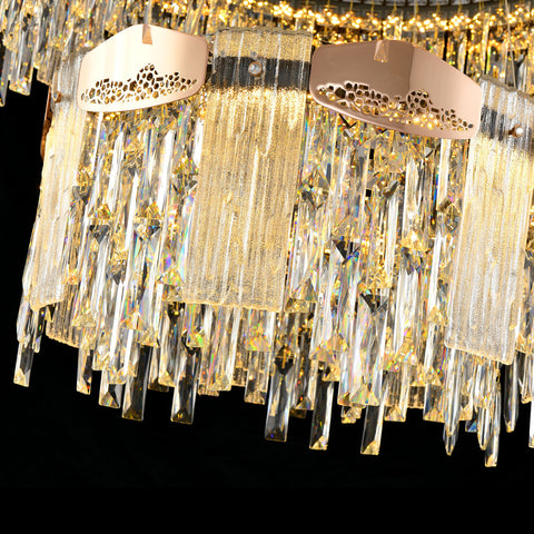 30.3" Orison Modern Crystal Chandelier Light Fixture - Elegant Ceiling Pendant Lighting with Sparkling Crystals