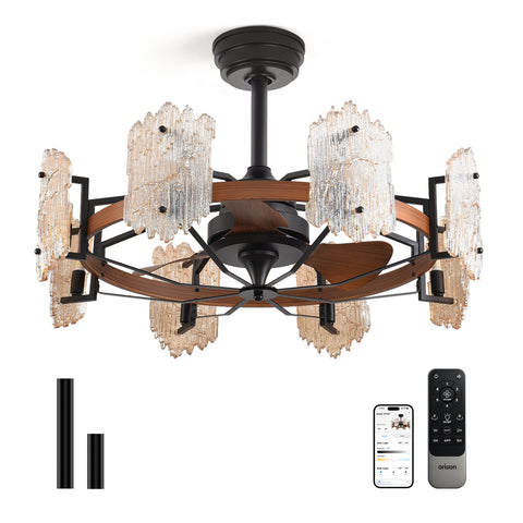 28.7" Orison Chandelier Ceiling Fans with Remote & APP Control