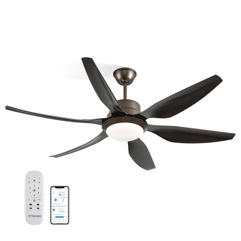 56" YANASO Large Ceiling Fan with Light and Remote - Indoor/Outdoor