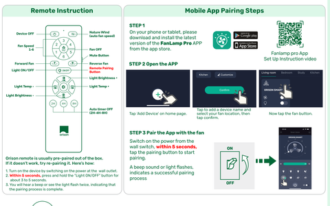 remote&app pairing steps