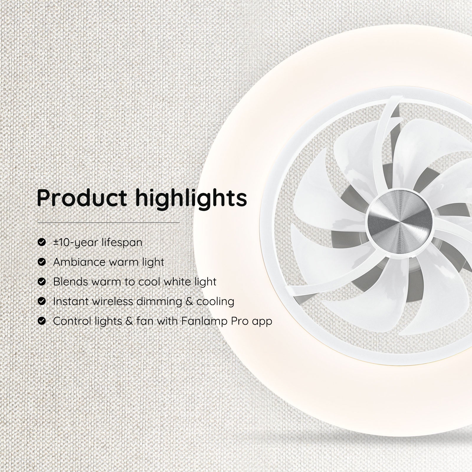Amazon.com: Ohniyou 20'' Enclosed Ceiling Fan with Lights