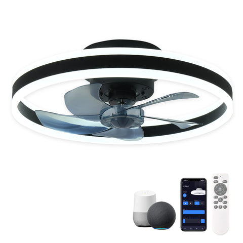 20" CHANFOK Orison Smart Ceiling Fans with Lights with Alexa/Google Assistant/Remote Control