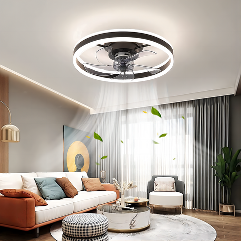 19.7" CHANFOK Orison Modern Small Ceiling Fan With Light