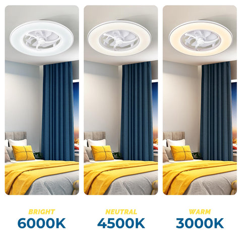 23" Orison Smart Ceiling Fans with Lights, Alexa/Google Assistant/APP Control