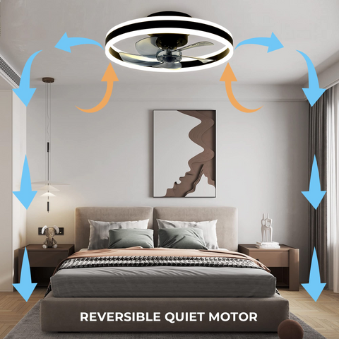 19.7" CHANFOK Orison Modern Small Ceiling Fan With Light