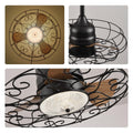 caged ceiling fan with light