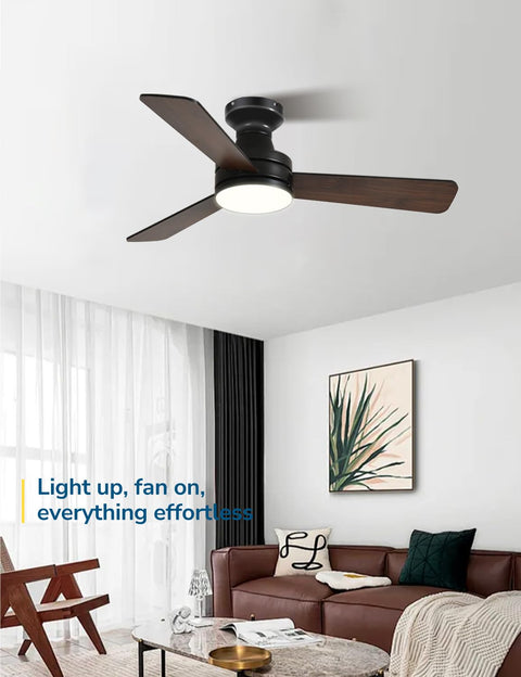 42" Orison Ceiling Fans with Light, Features RGB Backlight, Dimmable Lighting