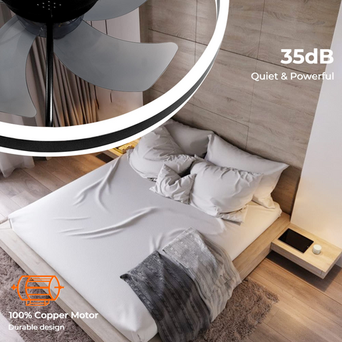 19.7" CHANFOK Orison Modern Small Ceiling Fan With Light