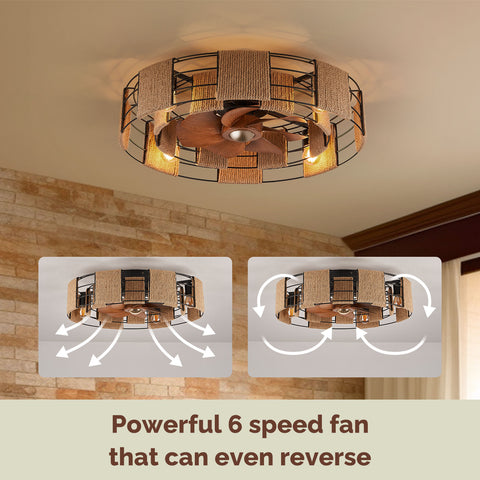 flush mount ceiling fan with lights